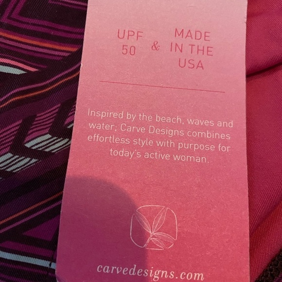 Carve Designs Bikini Bottoms NWT Bolinas Plum Ball Hibiscus Tides Size L - Picture 11 of 14